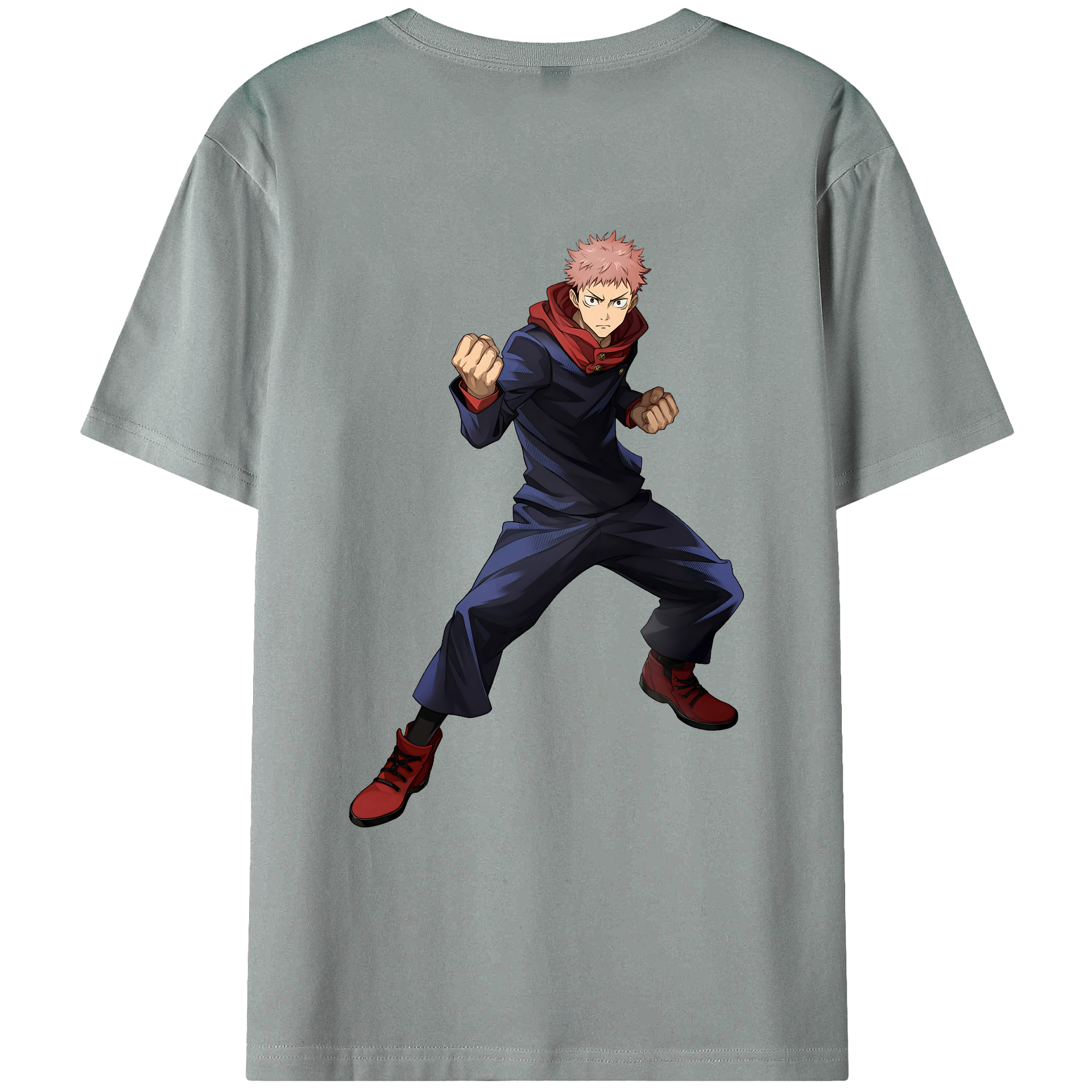 （画像用） 呪術廻戦 Jujutsu Kaisen 綿100％ メンズ半袖Tシャツ（バックプリント） 通気性